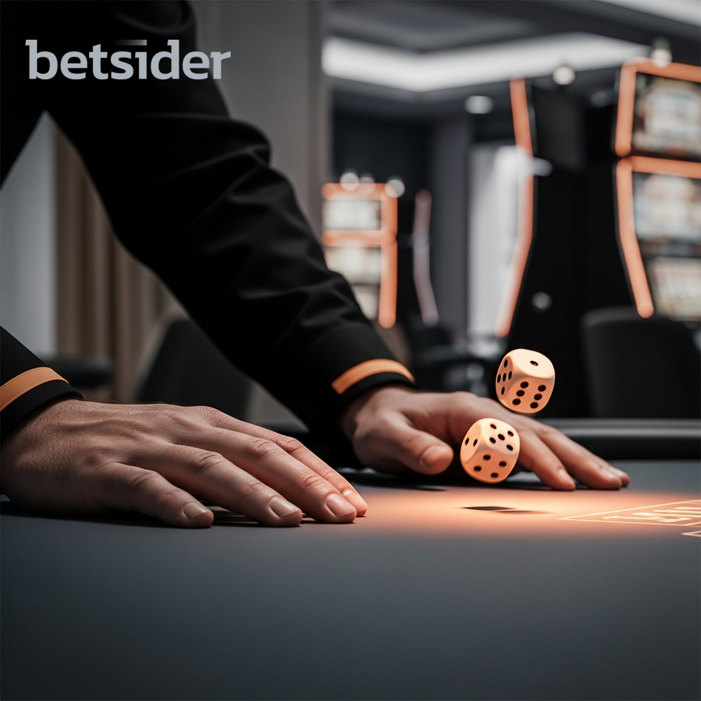 Terningkast i neonlys der viser spændingen ved Betsider slots